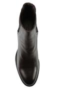 Boots Mid Heel Lagos Aubergine Leather