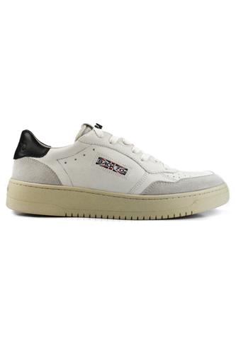 Slam White Leather Suede Black