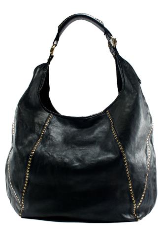 CAMPOMAGGIShoulder Bag Diana Black Leather Rivets