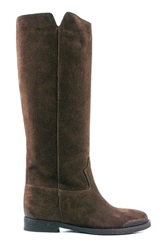 High Boots Internal Wedge Brown Suede