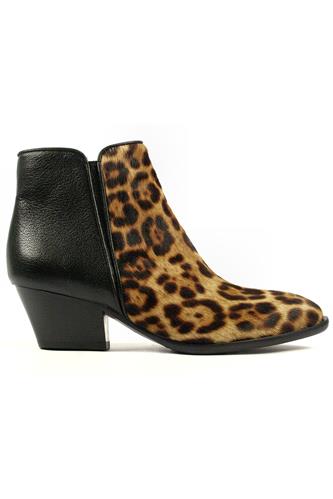 Helene Leopard Horsy Black Leather, MINA BUENOS AIRES