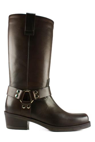 High Boots Brown Leather, JULIE DEE