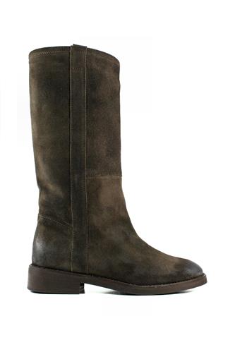 Boots Brown Wood Aged Suede