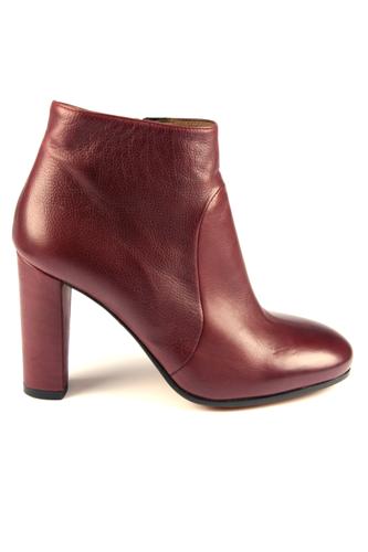 Zip Ankle Boots Red Barolo
